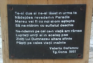Inscriptie - versuri de Valeriu Gafencu